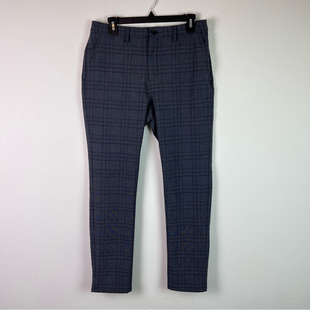 Zara Women Trousers Size 31 Gray Plaid Work Pants Office Minimalist Contemporary